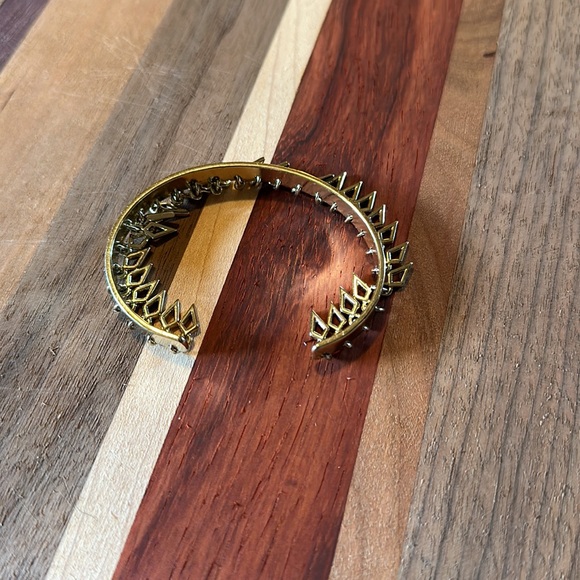 Aster Amaranth Gold-Plated Fringe Cuff - Picture 3 of 3